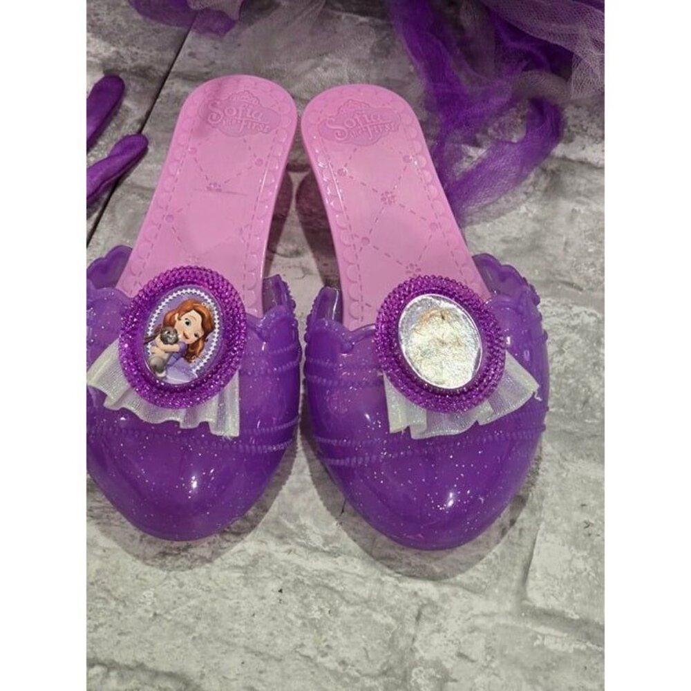Girls Toddler Pretend Play Dress Up Set‎ Purple Hues Tutu, Tangled Gloves, Heels - Picture 5 of 8